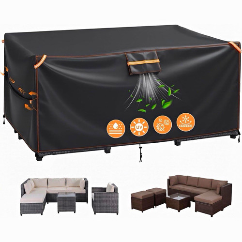 Black oxford fabric patio - fabric,
